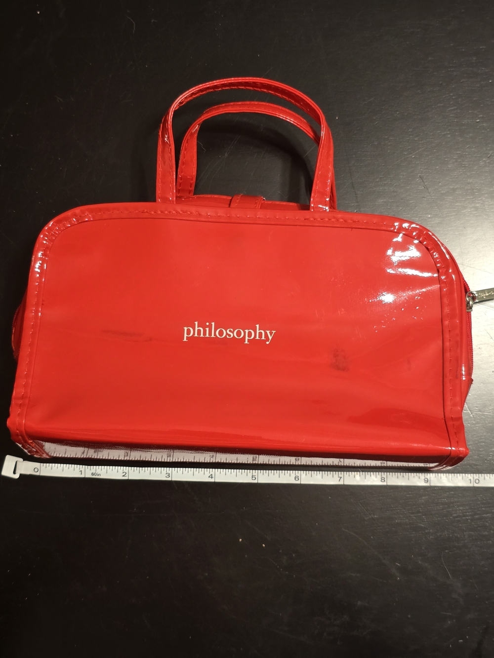 Philosophy Glossy Red Cosmetic Bag